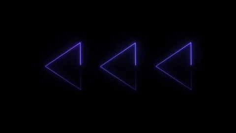 Glowing neon triangle and circle frame animation Stock Footage 332583638