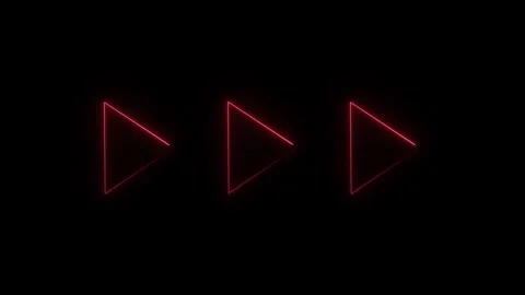 Glowing neon triangle and circle frame animation Stock Footage 332583641