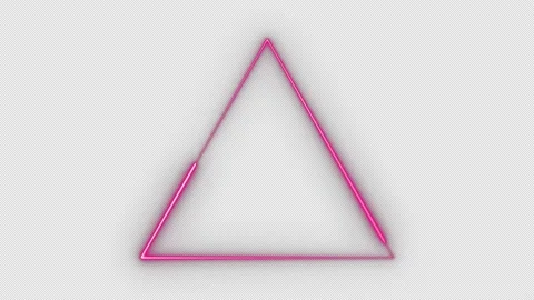 Glowing Neon Triangle Video stock 197375128