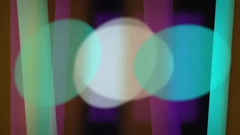 Glowing neon tubes shift in soft focus in a seamless loop Vídeo Stock 343115004