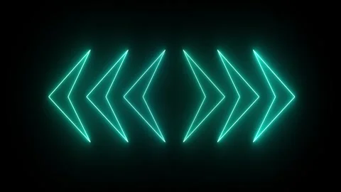 Glowing neon two counter arrows approaching each other. Contradiction conce.. Stock Footage 295933272