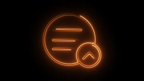 Glowing neon upload icon icon isolated on black background. HD Video motion.. Stock Footage 304104487