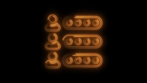 Glowing neon user profiles with encryption keys depicting secure data manag.. Stock Footage 309293735