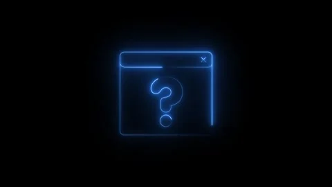 Glowing neon view icon animation blue Video stock 334387558