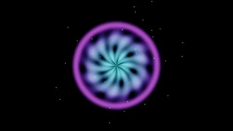 Glowing neon vortex with swirling particles Stock Footage 339678207