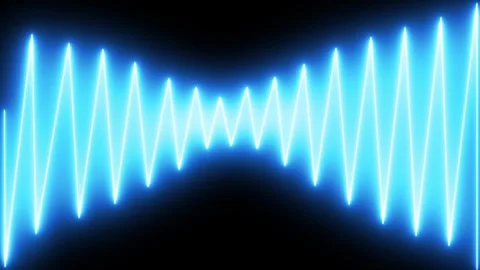Glowing neon wave background with up and down lines with attractive colors Stock Footage 283840334