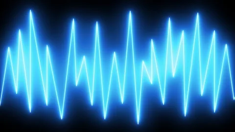 Glowing neon wave background with up and down lines with attractive colors Stock Footage 283840857