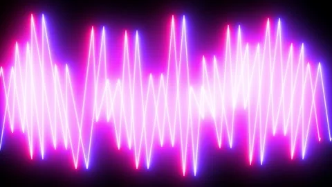 Glowing neon wave background with up and down lines with attractive colors Stock Footage 283841090