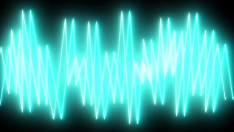 Glowing neon wave background with up and down lines with attractive colors Stock Footage 283841092