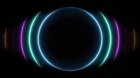 Glowing Neon Wave Lines Animation. AI Voice. Audio Spectrum. 4K Stock Footage 312334345