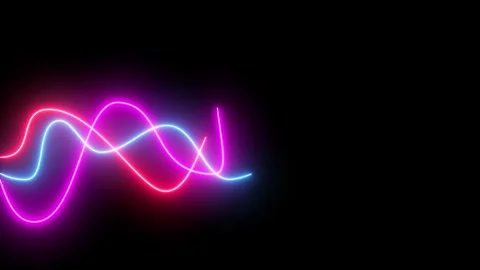 Glowing neon waves background Stock Footage 283839047