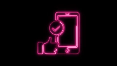 Glowing Neon Wearable Technology Icon Isolated, HD Motion Graphic Represent.. Stock Footage 301203767