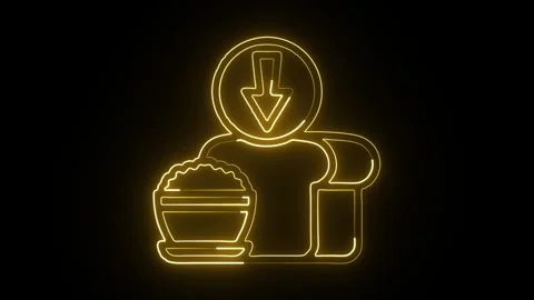 Glowing neon Web Maintenance icon  HD Video motion graphic animation Stock Footage 304860112
