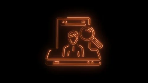Glowing neon website search user interface display graphic design element a.. Stockbeeldmateriaal 345988417