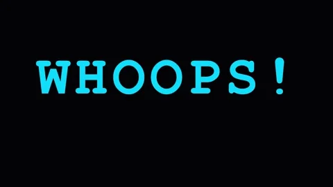 Glowing neon WHOOPS text glitch effect in dark space with digital distortio.. Stock Footage 343407909