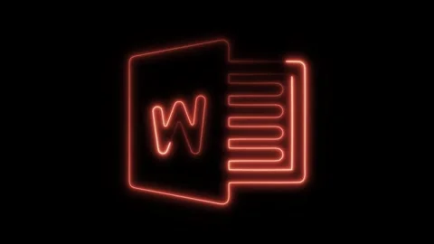 Glowing Neon Word Icon Isolated, HD Motion Graphic Representing Text, Commu.. Stock Footage 301208680