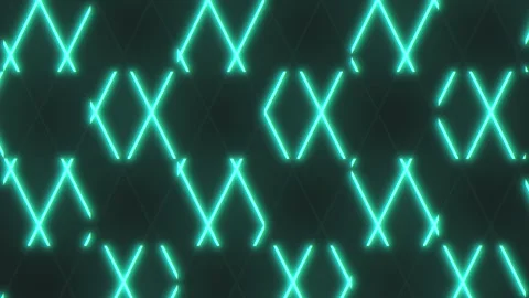Glowing neon zigzag line pattern background with pulsing light animation loop 库存影片 333189373
