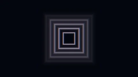 Glowing Nested Square Tunnel Seamless Loop Stock Footage 340746270