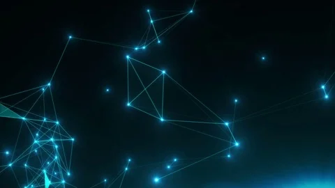 Glowing Network Stock Footage 80952216