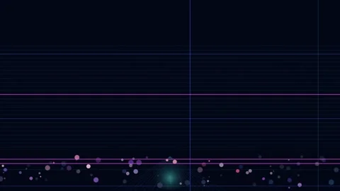 Glowing Network Grid Line Loop - Purple Blue Plexus Tech Backdrop Stock Footage 341568296