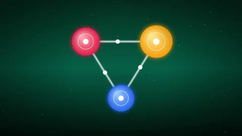 Glowing Network Nodes and Triangle Connection Motion Graphics Animation 스톡 동영상 347966304