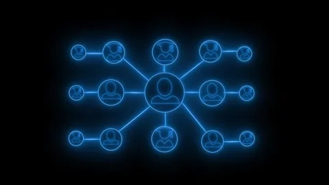 Glowing network of user connections animation Stock Footage 325257363