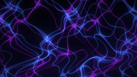 Glowing neural pathways pulse and flow in a seamless loop Stock Footage 341274765