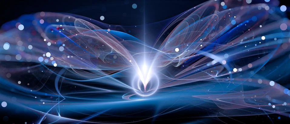 Glowing new technology in deep space Stock Illustration