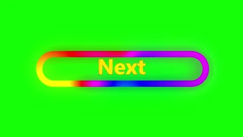 Glowing next buttons on green background Stock Footage 337310508
