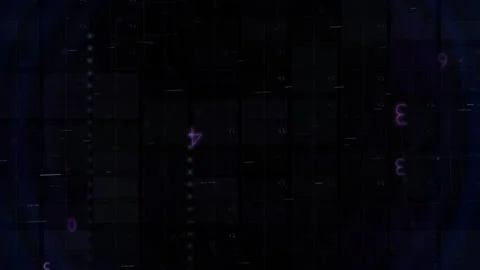 Glowing Numbers on a Digital Abstract Data Background Stock Footage 296732222