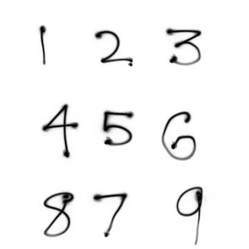 Glowing numbers Stock Illustration