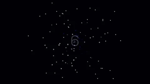 Glowing Numeral Nine Countdown Timer Graphic on Black Screen | Abstract Dig.. Stock Footage 342205999