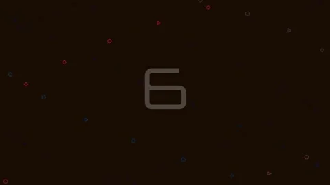 Glowing Numeral Nine Displayed Digitally on Dark Abstract Background Stock Footage 342206003