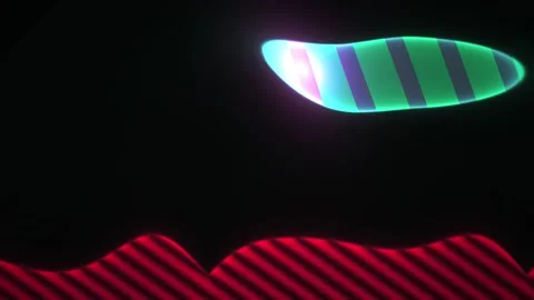 Glowing object in dark space with red pattern. Stock Footage 337513172