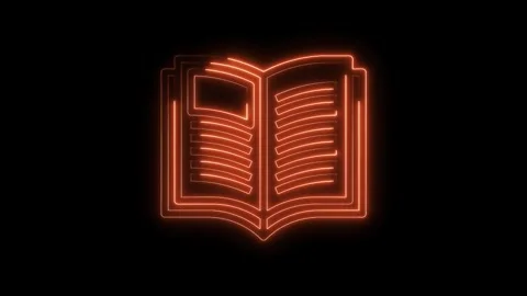Glowing open book animation isolated on black background represents knowledge Stock Footage 322969398