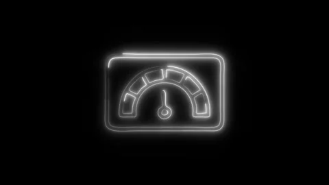 Glowing Optimization Icon and Symbol in HD Video Neon Stock Footage 304558551