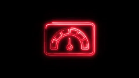 Glowing Optimization Icon and Symbol in HD Video Neon Stock Footage 304558563