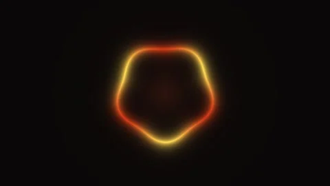 Glowing Orange Abstract Ring Seamless Loop Stock Footage 340755841