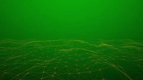 Glowing Orange and Yellow Grid on Green Field Stock Footage 322558067