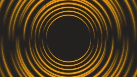 Glowing Orange Concentric Circles Motion Loop Background Animation Stock Footage 304430136