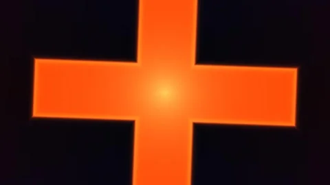 Glowing Orange Cross Geometric Seamless Loop Stock Footage 342682972