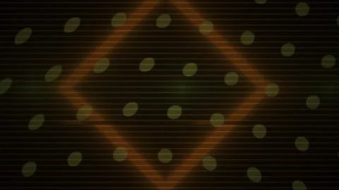 Glowing orange diamond shape pattern. Stock Footage 340028707