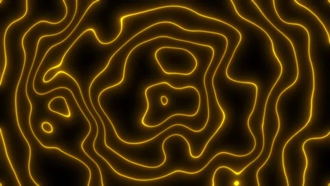 Glowing Orange Distorted Line on Black Background | Abstract Motion Graphic Stock Footage 305076591