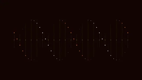 Glowing Orange DNA Double Helix Animation 스톡 동영상 341872251