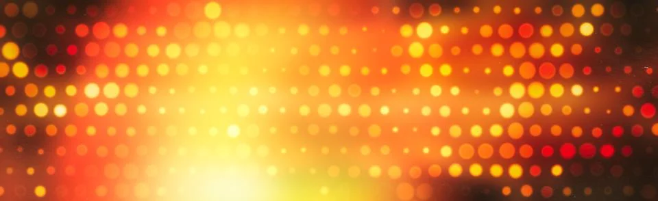 Glowing Orange LED Dot Matrix Background with Warm Bokeh Lights and Retro D.. Illustrazione stock