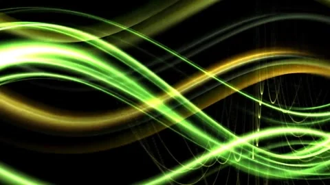 Glowing Orange Lights Waves Waving Motion Background Stock Footage 274161747