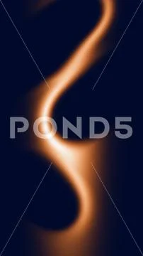 Glowing orange liquid curve on dark background PSD 模板