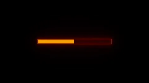 Glowing Orange Loading Bar Icon Stock Footage 333154122