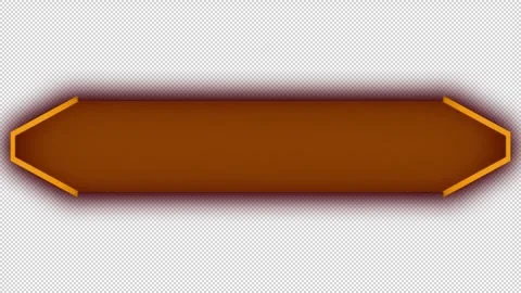 Glowing Orange Minimalist Lower Third Geometric Text Box with Aura Stock Footage 334560049
