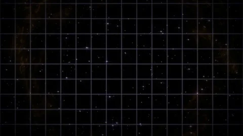Glowing orange nebula grid animation with stars Stock Footage 337533728